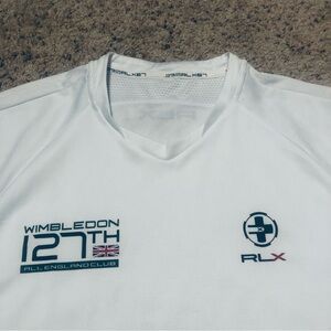 Ralph Lauren RLX Mens White Wimbledon 127th Performance Tennis Shirt